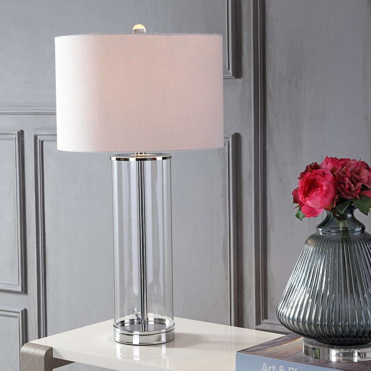 JONATHAN Y JYL2004A Harper 29" Modern Contemporary Glass LED Table Lamp