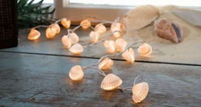 DIY Garden Seashell String Lights