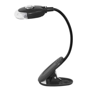 Small black modern-style clip-on lamp