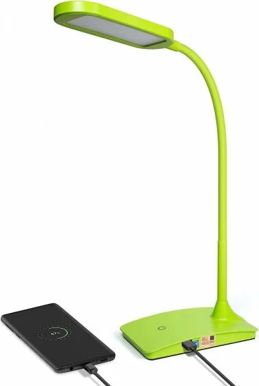 Desk Lamps for Home Office - Super Bright Small Desk Lamp with USB Charging Port, LED Desk Light perfect as Study/Reading Lamp